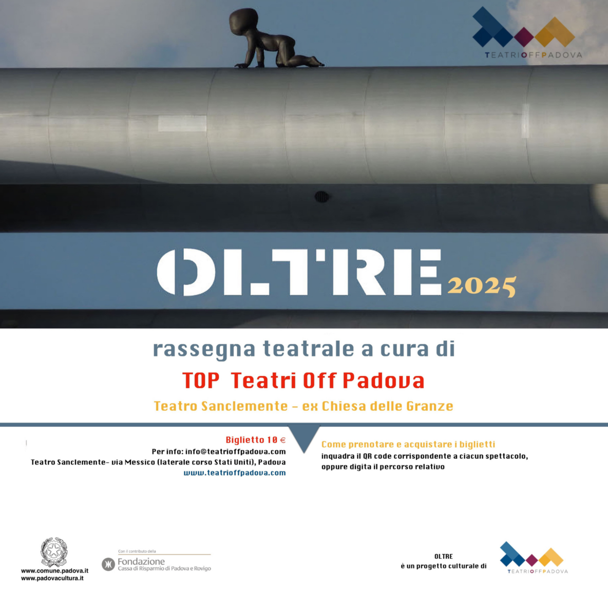 Al via sabato 8 novembre 2025 la rassegna teatrale “OLTRE” al Teatro Sanclemente.